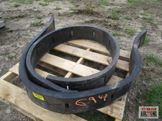 2 - Rubber cutting edges for snow pusher box