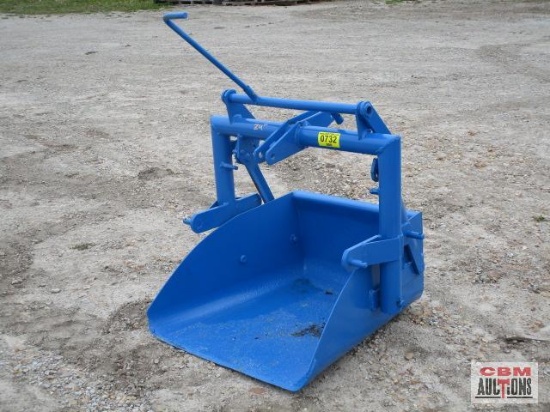 Ford 706 slip dirt scoop, 3pt cat 1, forward or reversible use, can dump from seat S#39849