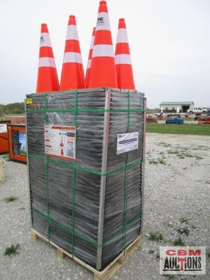 Unused TMG-TC29 29" Heavy Duty Reflective Traffic Cone (252 pieces packed in one skid) Made of