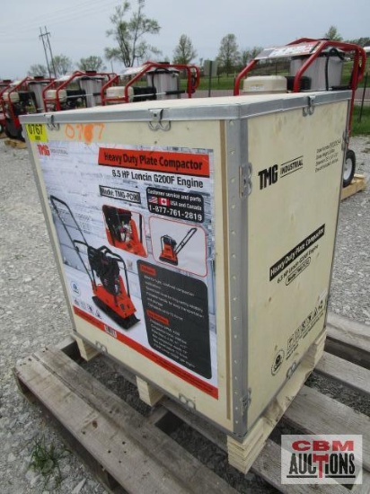 Unused TMG-PC90 3600-lb Heavy-Duty Plate Compactor with 6.5 HP Gas Engine Specifications: Frequency: