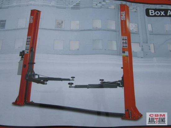 Unused TMG-TPL45 10,000 lb Two Post Floor-plate Auto Lift (includes box A and B) 10,000 lb. capacity