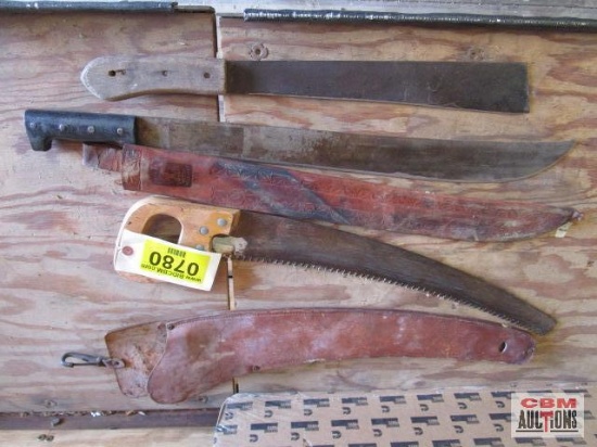 2 - corn knifes and 1 hand saw *B