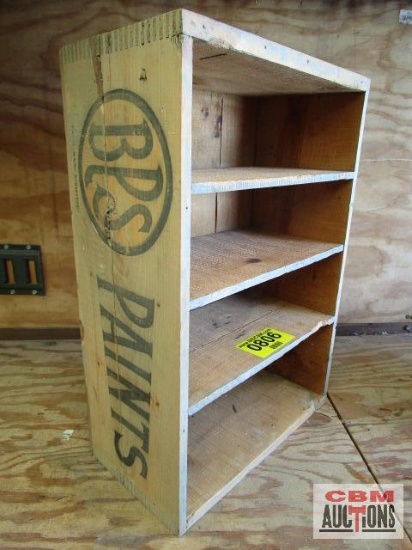 Vintage Antique 6 Gal BPS Wooden Crate *B