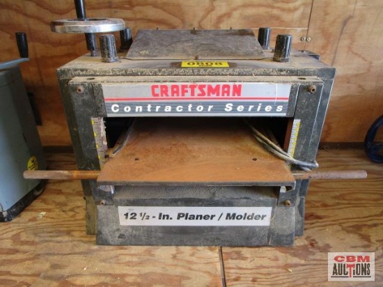 Craftsman contractor series 12 1/2" wood planer / molder 2 spd auto feed works *B...