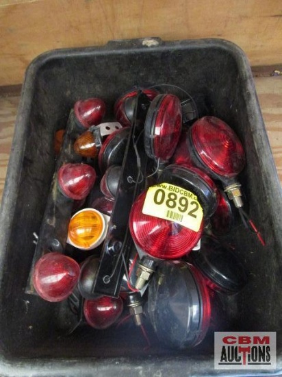 Assorted truck and trailer lights Tote not included *B