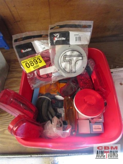 Assorted truck and trailer lights Tote not included *B