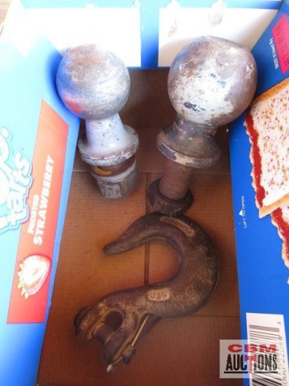 2 Trailer balls, and hook