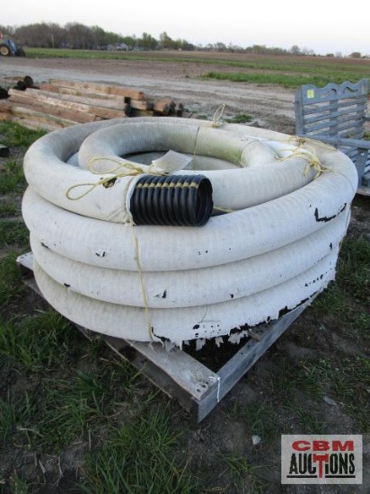 Roll of 4" perforated...black pipe