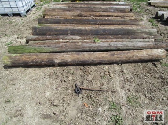 17- 8' -10' +/- Telephone fence posts