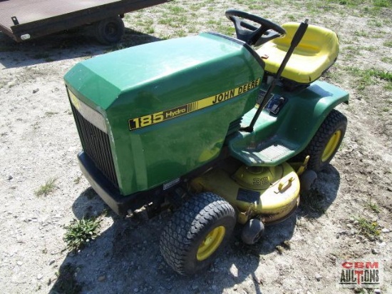 John Deere 185 hydro lawn tractor 38" mower deck S# MOO185A495761
