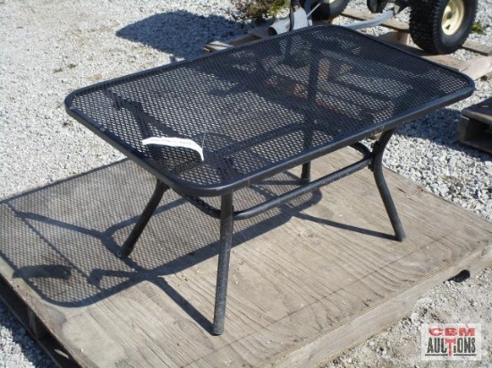 Metal patio table