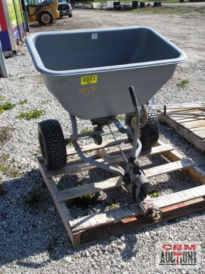 Rugid pull behind broadcast fertilizer seeder spreader