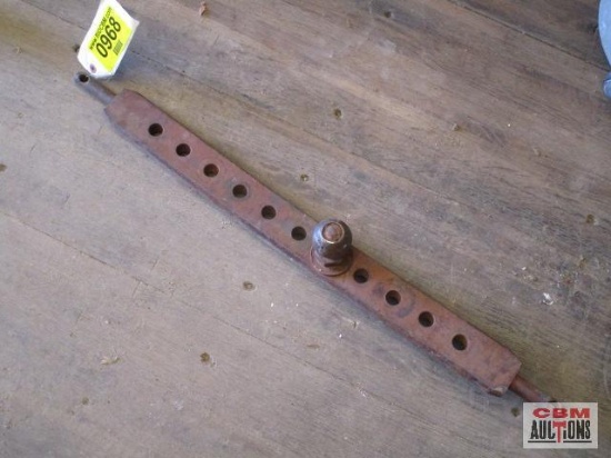 Tractor draw bar with trailer ball - red
