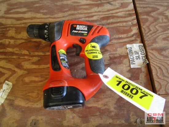Black & Decker Firestorm 12 Volt drill no charger Works