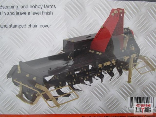 Unused TMG-RT120 48-in Sub Compact Tractor Rotary Tiller, 3-PTO shaft category 1, 18-22 HP power