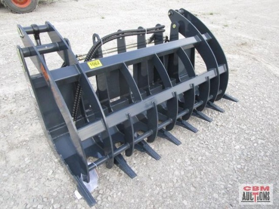 Unused TMG-RG72 72" Root Rake Attachment for Skid Steers Specifications: Universal skid steer hookup