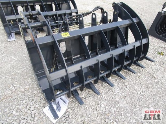 Unused TMG-RG72 72" Root Rake Attachment for Skid Steers Specifications: Universal skid steer hookup