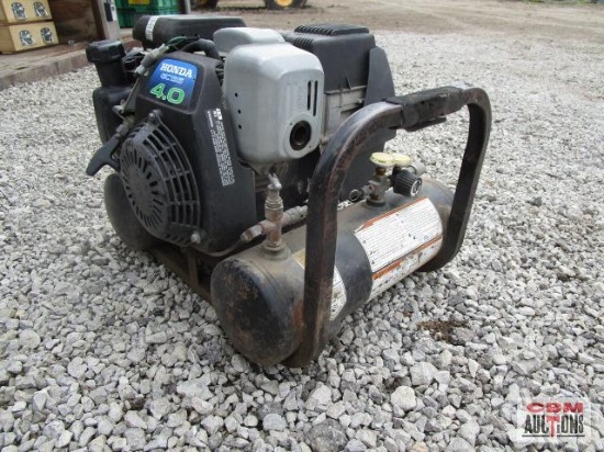 Coleman Powermate, portable gas air compressor, 4 hp Honda, Works