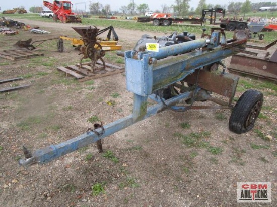 Pull behind gas log splitter, - blue
