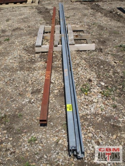2 barn door tracks 16' and 1 steel tube 1.5"x2.5"x13'7"