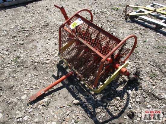 Pull behind yard aerator-red/yellow
