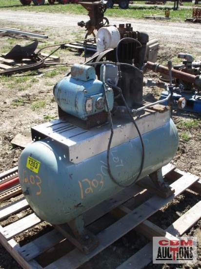 1973 Buckeye 30 gal air compressor, S#125895
