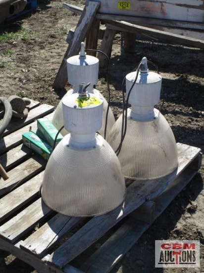 3- High bay shop lights and 2 bulbs