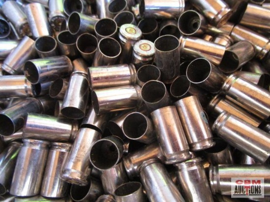 1,500 - 9mm once fired nickel ammunition casing, Winchester head, unprocessed