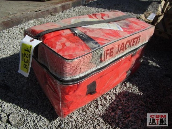 Pack of 4 Life Jackets, Size Adult Universal, US Coast Guard Approved