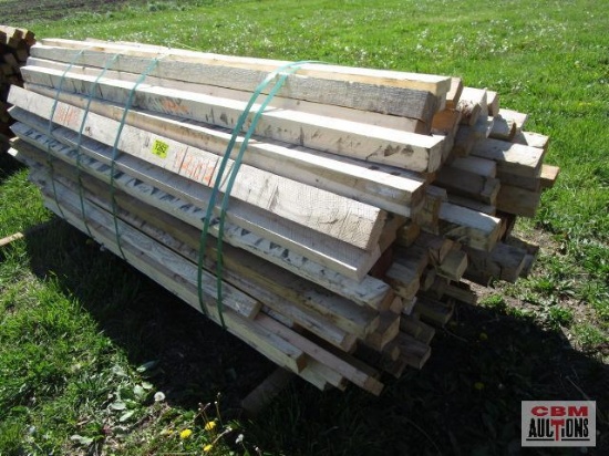 Pile of Pine & Oak Lumber Dunnage Approx Long 8' +/-