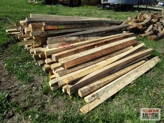 Pile of Pine & Oak Lumber Dunnage Approx Long 8' +/-