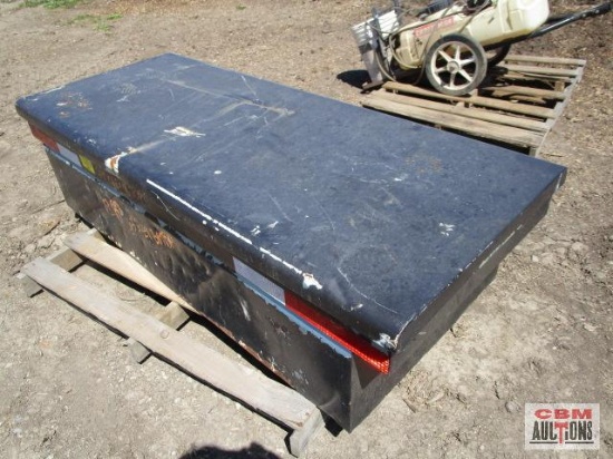 Steel cross over tool box - black