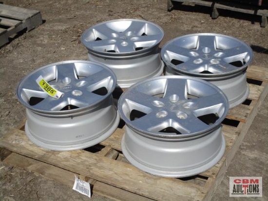 4 - Aluminum Jeep wheels 5 bolt