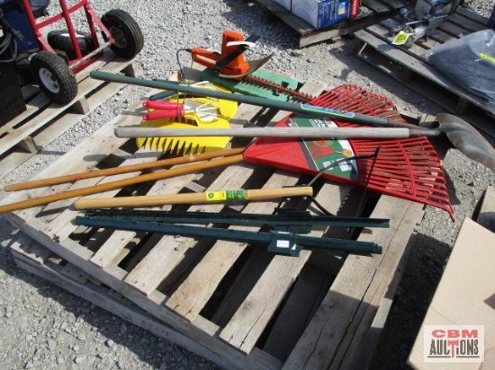 Pallet of Yard and Landscape Hand Tools