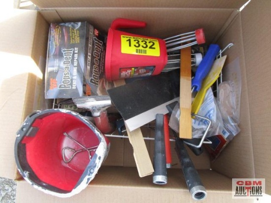 Box of Misc. Paint Supplies and Tools