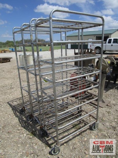 3 - 7 Shelf rolling wire racks