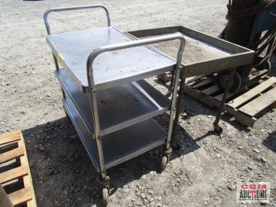 Rolling cart and metal rolling table