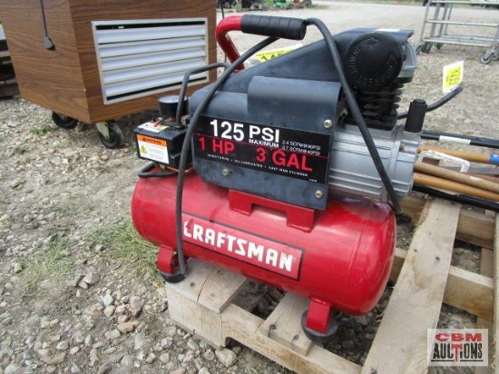 Craftsman 1hp, 3gal portable air compressor, seller said works