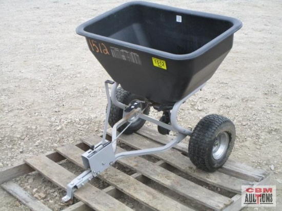 Pull behind Spreader/Seeder with Adjustable Spread Pattern with 15 x 6.00 - 6 Tires