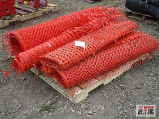Pallet of orange safety fence