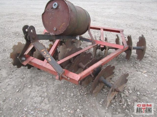 6 1/2' Disk, 3pt cat 1, notched blades, with weighted barrel