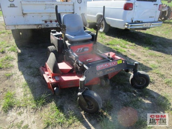 Gravely ZT60, 26hp Kawasaki,1,391hrs, 60" deck, S#001763 runs smokes some