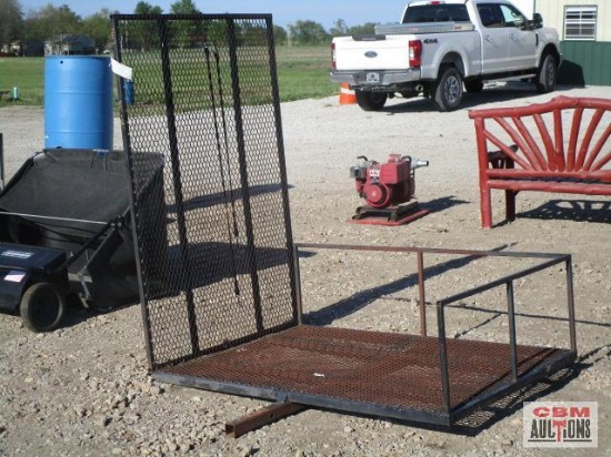 Ride on spreader carrier for truck receiver hitch 40"x59" with flip up ramp