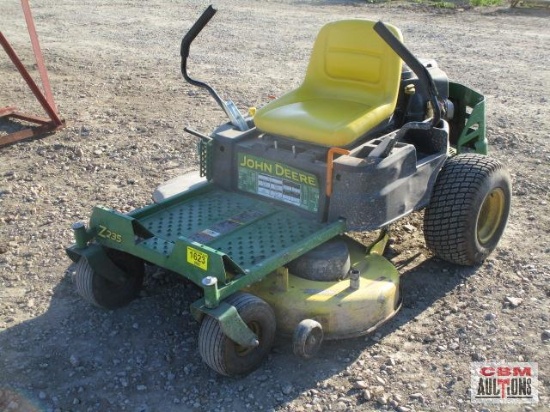 John Deere Z-Trac Z235 Mower S# 1MOZ235APEM162148, 233 hours, 20.0 HP Engine and 42" Deck, Seller