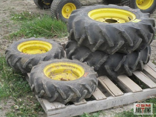 John Deere Ag tires and wheels, fluid filled for JD 755, 855, 955