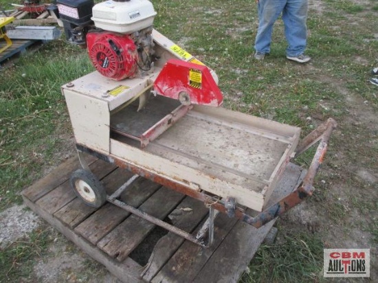 Block and brick gas concrete cutting saw, S# GMS10-411, doesn't run