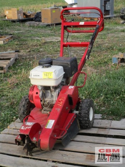 Praxis gas stump grinder, 9hp Honda, S#19919 runs