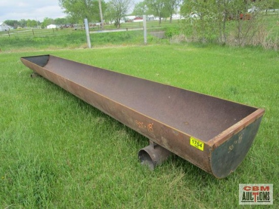 New steel cattle feed bunk 30"x 18'5", 1/2" wall thickness
