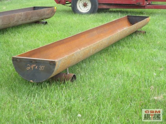 New steel cattle feed bunk 24"x 20', 5/16" wall thickness