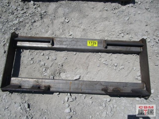 Heavy duty weld on skid steer backing attachment plate